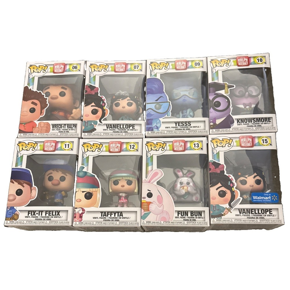 Funko Pop Ralph Breaks Internet Wreck-It Ralph 8 Figure Lot Vanellope Walmart